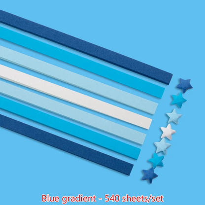 540 Sheets Origami Star Paper Strips | Colorful Lucky Star Folding Paper for DIY Crafts
