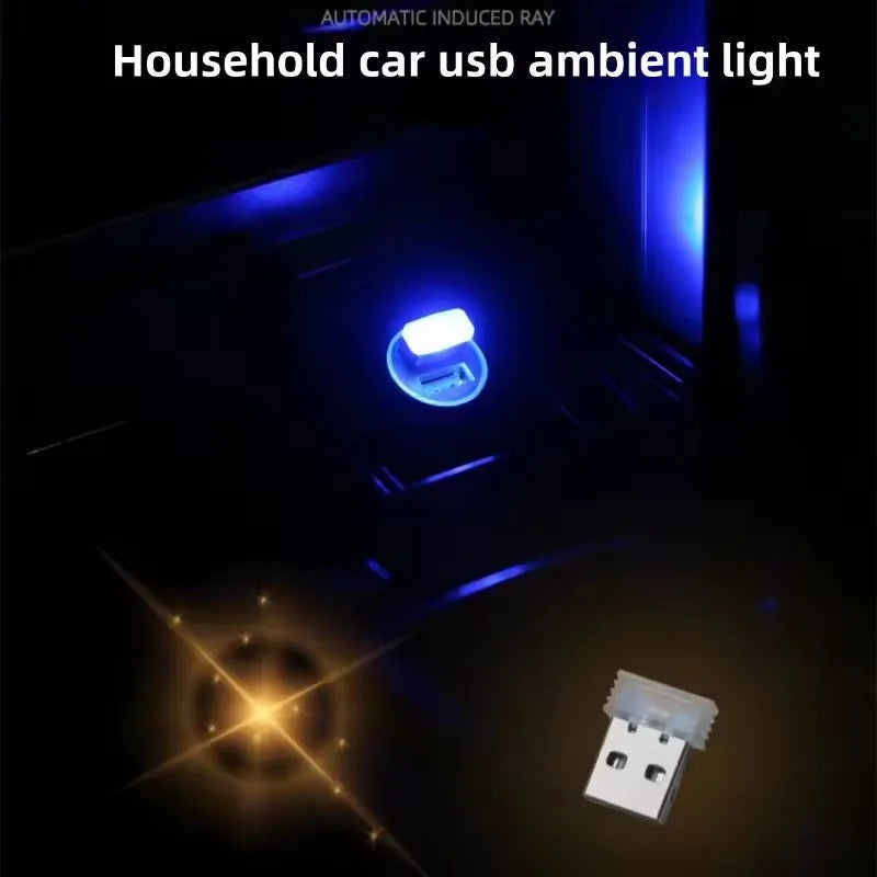 Car USB LED Atmosphere Light | Music Sync Sound Control Car Interior Decoration