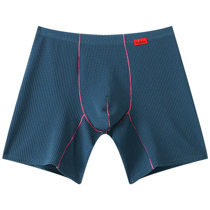 Mens Long Legs Boxer Briefs Breathable Pouch Trunks Casual Underwear Men Stretch Shorts