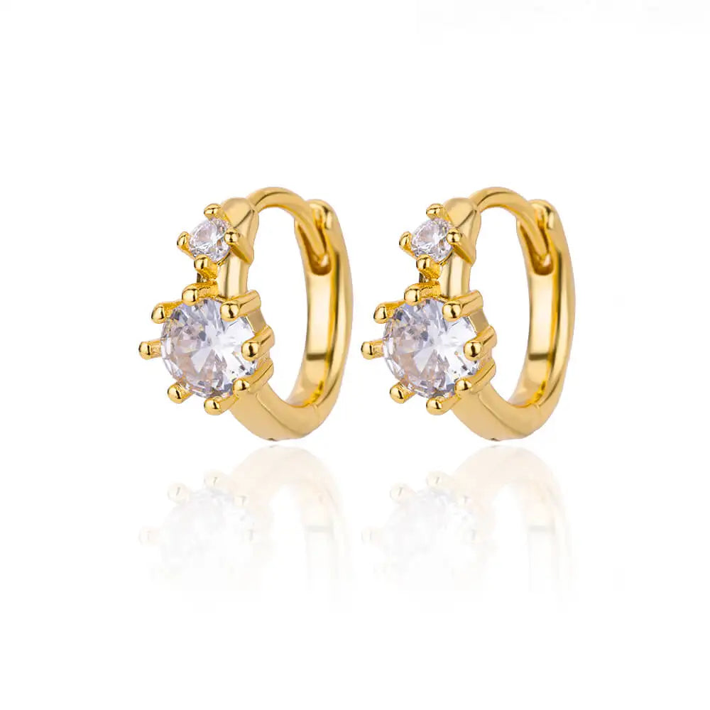 Zircon Pendientes Earring For Women Stainless Steel Hoop Piercing Earring Trending 2024 New Jewerly aretes de mujer bijoux femme