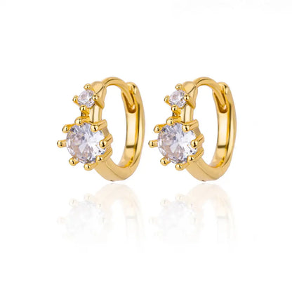 Zircon Pendientes Earring For Women Stainless Steel Hoop Piercing Earring Trending 2024 New Jewerly aretes de mujer bijoux femme