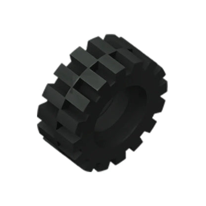 Gobricks GDS-1071 Tire 15mm D. x 6mm Offset Tread Small | Compatible Building Block Wheel