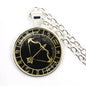 12 Constellation Zodiac Pendant Necklace | Antique Bronze Glass Dome Jewelry