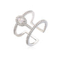 NEWBUY Fashion Gold Color Geometric Copper Ring Women Wedding Jewelry Hot Sale AAA+ Cubic Zirconia Finger Ring Femme Bijoux