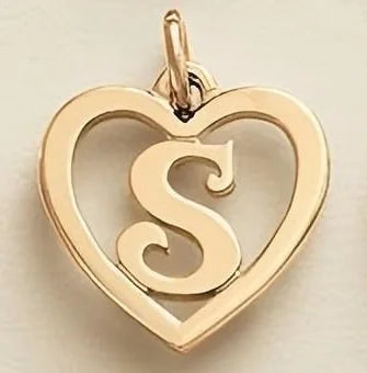 SUNIBI Stainless Steel Letter Heart Shape Hollow Pendant Charm for Bracelet Necklaces  for Women DIY Jewelry Making