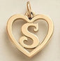 SUNIBI Stainless Steel Letter Heart Shape Hollow Pendant Charm for Bracelet Necklaces  for Women DIY Jewelry Making