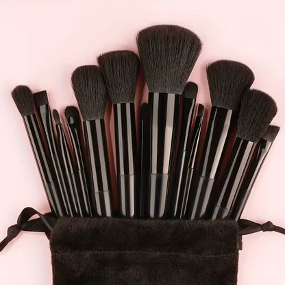 13-Piece Makeup Brush Set | Complete Eye Shadow, Concealer & Powder Brush Kit