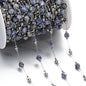 1Meter/Lot Mixed Stainless Steel Irregular Stone Beads Chains for Handmade DIY Necklace Bracelets Jewelry Making Accessories
