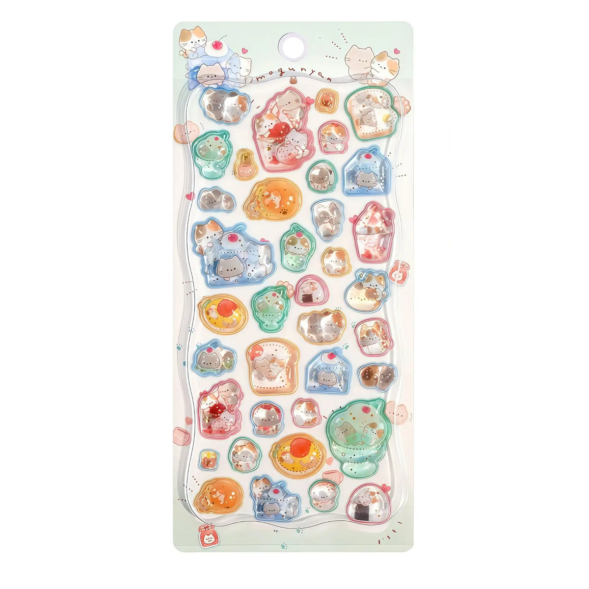 Japanese Anime Food Stamping Seal Fun | 3D Crystal Diamond Sticker Set for Kids