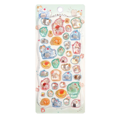 Japanese Anime Food Stamping Seal Fun | 3D Crystal Diamond Sticker Set for Kids