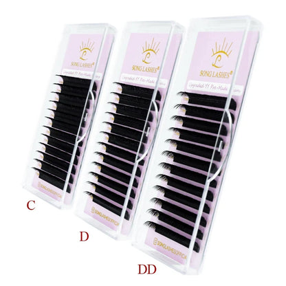 Professional Y Shape Eyelash Extensions | Premade Fans for Salon Use