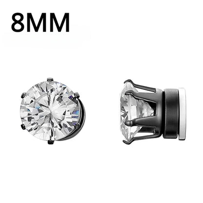 Magnetic Clip Earrings for Women and Men | No Piercing Crystal Studs
