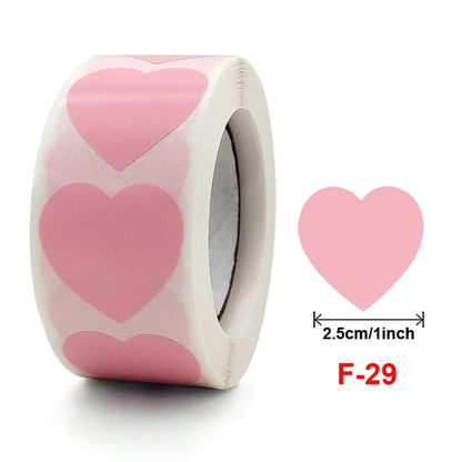 Heart Stickers and Star Stickers Roll | 100-500 Pieces Thank You Labels for Small Packaging