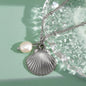 Shell and Pearl Pendant Necklace | 18K Gold Plated Stainless Steel Beach Jewelry
