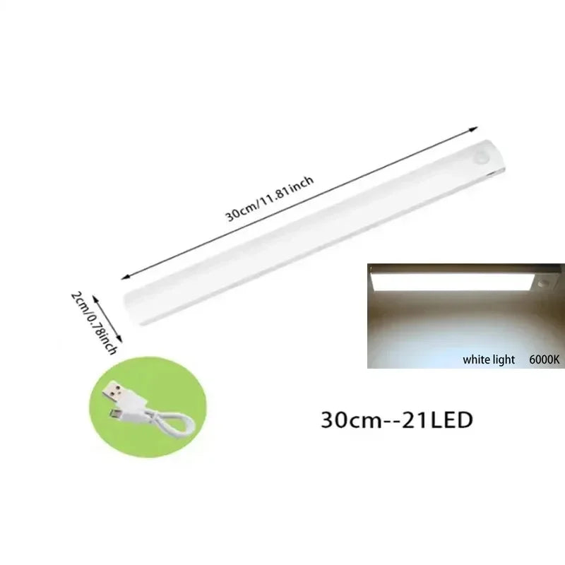 PIR Motion Sensor Rechargeable LED Night Light | Dimmable Magnetic Lamp for Closet Stairs Bar