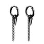 Black Arrow Punk Stainless Steel Stud Earrings | Unisex Gothic Ear Clip Set