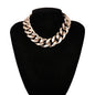 CCB Material Exaggerated Big Choker Necklace Collar for Women Hiphop Chunky Chain Necklace