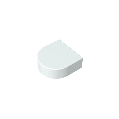 Gobricks Tile Round 1 x 1 Half Circle Extended | Compatible Brick Building Block