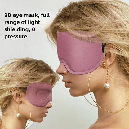 Travel 3D Sleeping Mask | Blockout Light Sleep Aid with Memory Foam