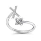 LATS Zircon Initial A-Z Letter Rings for Women Girl Adjustable Opening Ring Name Alphabet Female Wedding Fashion Jewelry Gift