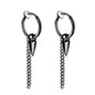 Black Arrow Punk Stainless Steel Stud Earrings | Unisex Gothic Ear Clip Set