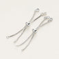 2/4pcs 5/7/12cm 14K/18K Gold Color Plated Brass Adjustable Slider Chains For DIY Bracelet Making Jewelry Making Accessories