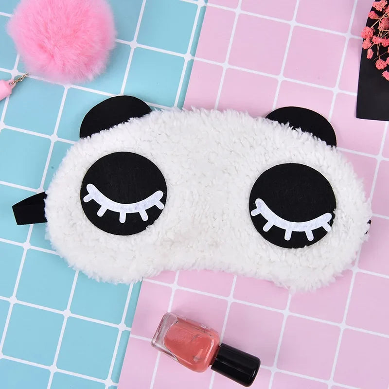 Cute Panda Eye Mask | Plush Sleep Eye Cover for Travel