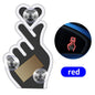 Solar Finger Heart LED Night Light | USB Solar Ambient Lamp for Car, Room, Party