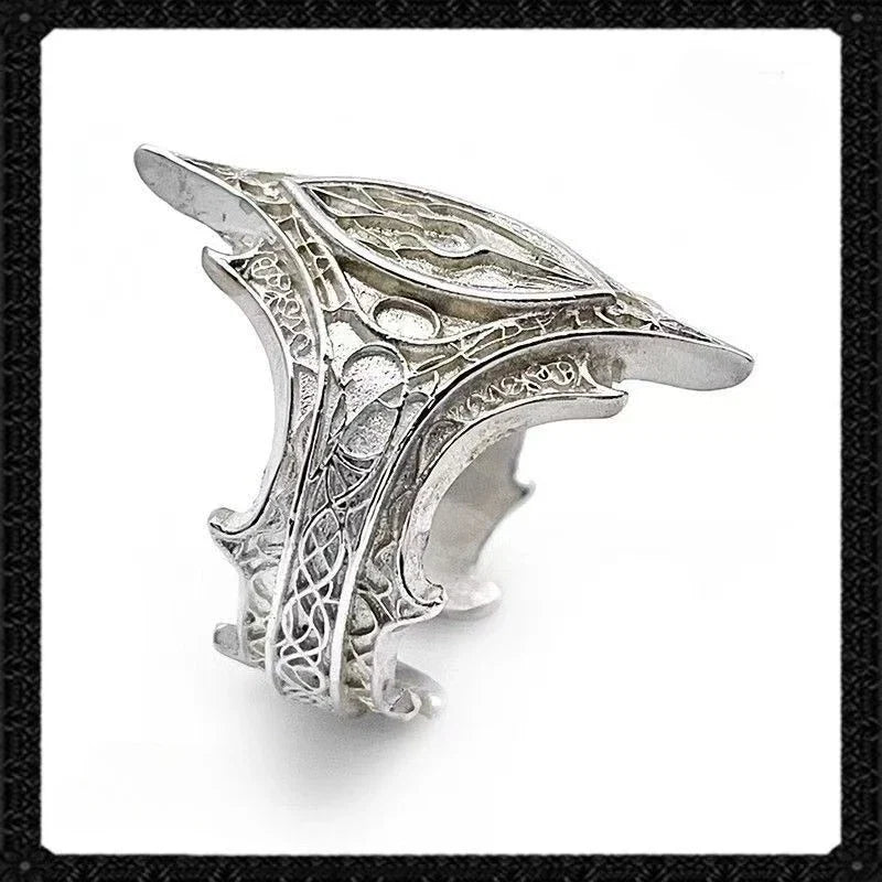 Classical Gothic Vintage Sweet Darkness Ring, Classic Gothic Emblem Personalized Ring, Trendy Men's Party Jewelry Accessories