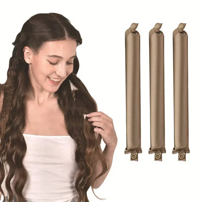 Heatless Hair Curler Set | Satin Flexi Rods for Overnight Curls