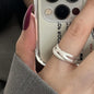 VENTFILLE 925 Sterling Silver Geometric Multilayer Round Bead Ring | Fashion Punk Temperament Jewelry