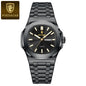 POEDAGAR Trendy Casual Wristwatch For Men Week Date Stainless Steel Man Watch Luminous Waterproof Luxury Quartz Men Watches+Box
