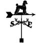 Metal Weathervane,Witch Iron Weather Vane,Sea Rover Wind Direction Indicator,Garden Decoration,Outdoor Roof Decoration,Gardening