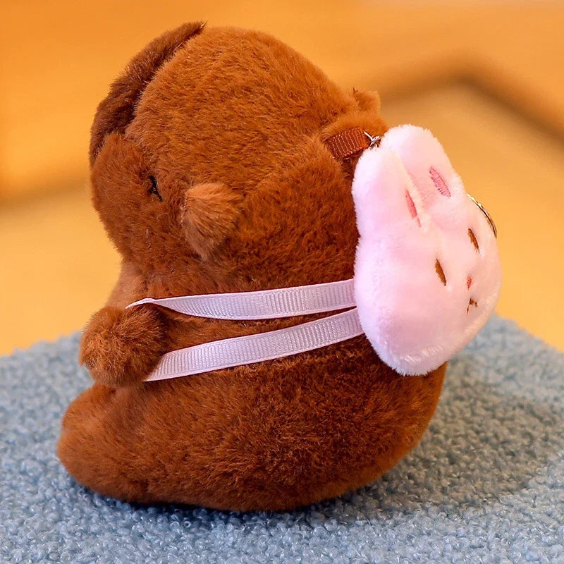 Capybara Plush Keychain | Cartoon Bag Pendant and Car Keyring