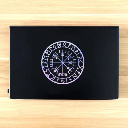 Viking Protection Runes Vegvisir Compass Talisman Red Vinyl Decal | Car and Laptop Decorative Sticker