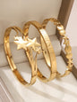 1pieces/set women's wedding jewelry party holiday Valentine's Day gift stainless steel bracelet plated with 18K gold bracelet