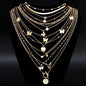 Simple Stackable Necklaces Set for Women Fashion Butterfly Heart Star Pearl Moon Pendant Necklaces Boho Jewelry Gifts 2025