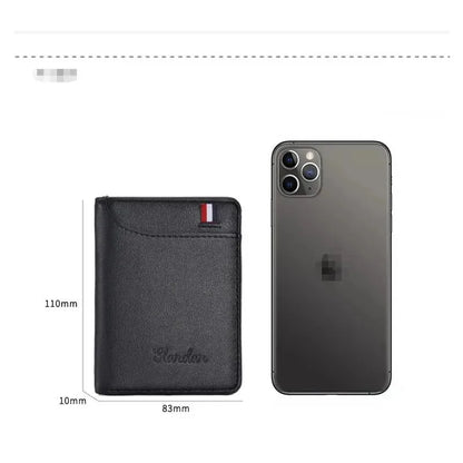 Ultra Thin Vertical Wallet for Men | Minimalist Soft Card Holder