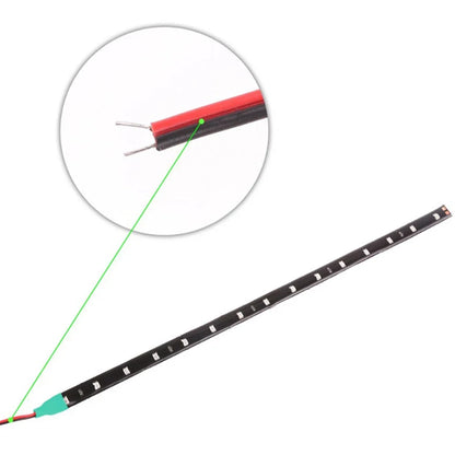LED Car Strip Light 30cm 12V Waterproof | 2-Pack Neon Atmosphere Lamp for Interior Car Decor
