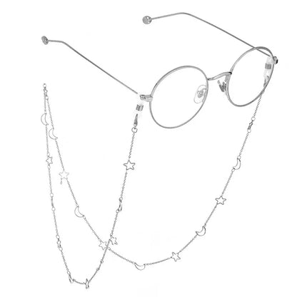 JWER Fashion Woman Sunglasses Chain Cylinder Bead Chain Anti-Falling Glasses Eyeglasses Cord Necklace Mask Chain for Women Gifts