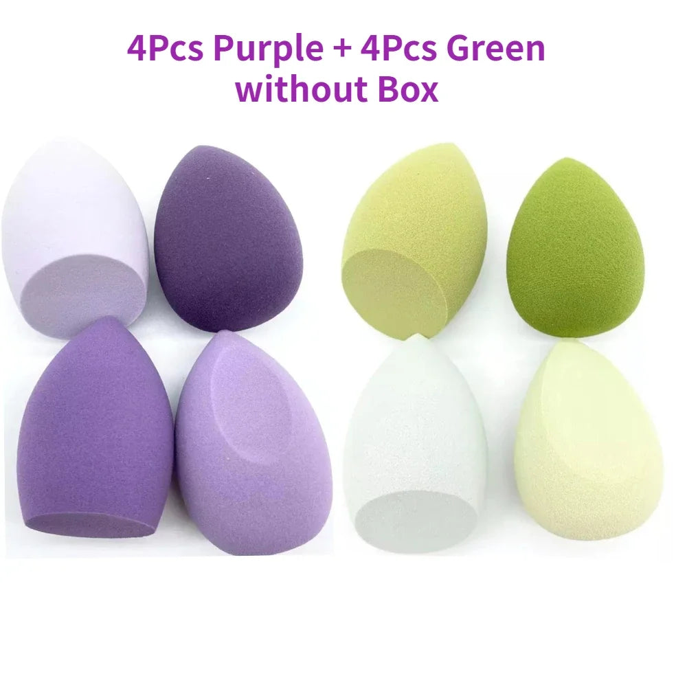 4/8pcs Makeup Sponge Blender Set | Soft Latex Foundation Blending Sponges