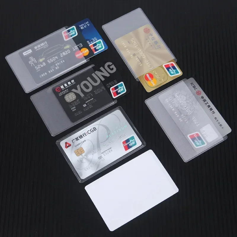 Transparent PVC ID Card Holder | Waterproof Credit Card Protector Pouch