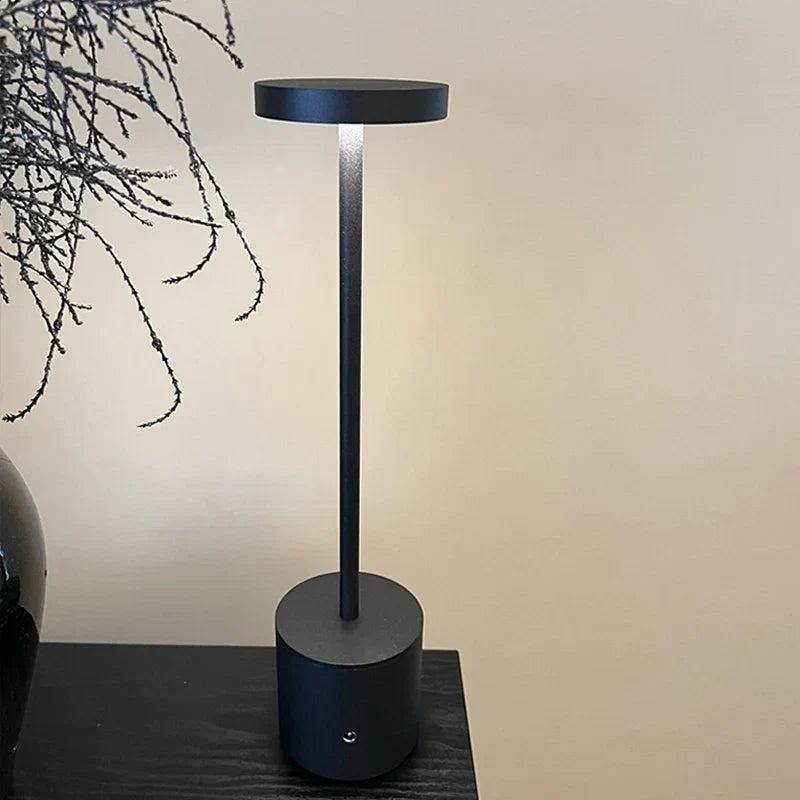 Aluminum Alloy LED Table Lamp | Rechargeable Touch Dimming Night Light