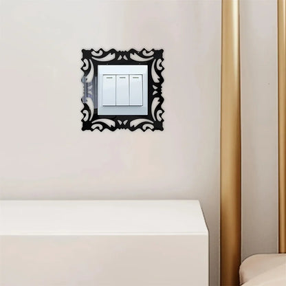 Mirror Style Switch Decals | 4 Pack Decorative Wall Stickers for Living Room