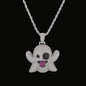 Hip Hop Fierce Shark Inlaid Zircon Pendant Charm Trend Necklace