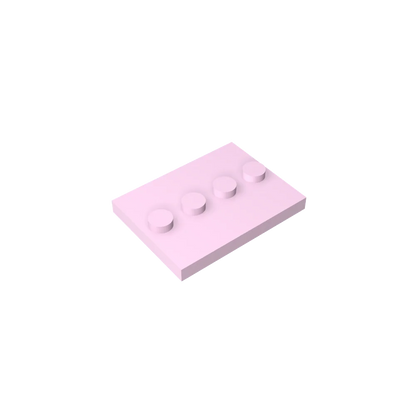 Gobricks GDS-980 Tile, Modified 3 x 4 with 4 Studs in Center | Compatible Building Block for DIY and MOC