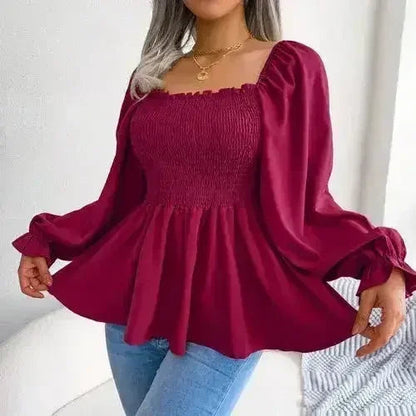 Loose Fit Chiffon Blouse - Elegant Polyester Top | Femstylo