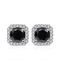 NeeTim 0.5ct 1ct Pink Moissanite Studs Earrings for Women 925 Sterling Silver Black Blue Grey Sparkling Lab Diamond Stud Earring
