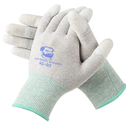 MECHANIC AS02 Anti-Static Carbon Fiber Gloves | Non-Slip Elastic Gloves for Electronics Repair