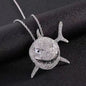 Hip Hop Fierce Shark Inlaid Zircon Pendant Charm Trend Necklace